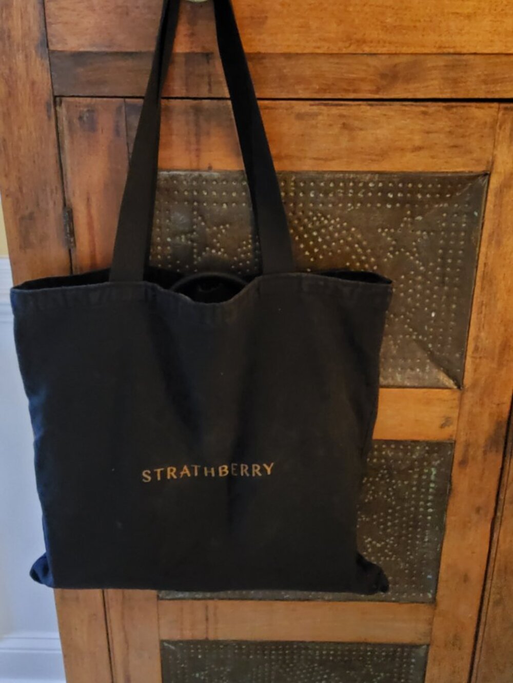 Strathberry Handmade in Spain Midi Tote in Black - Picture 15 of 16